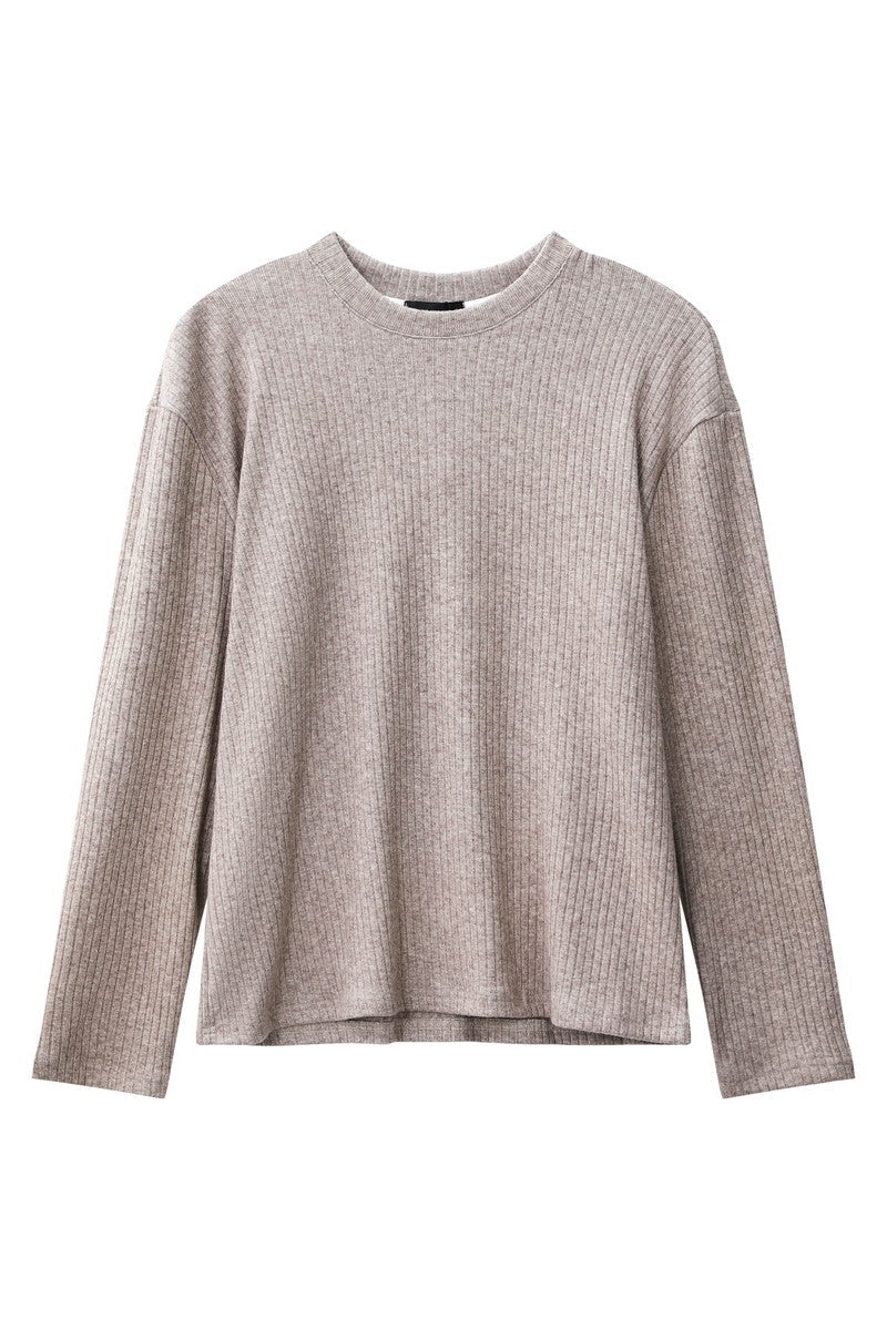 Textured Knit Long Sleeve Tee