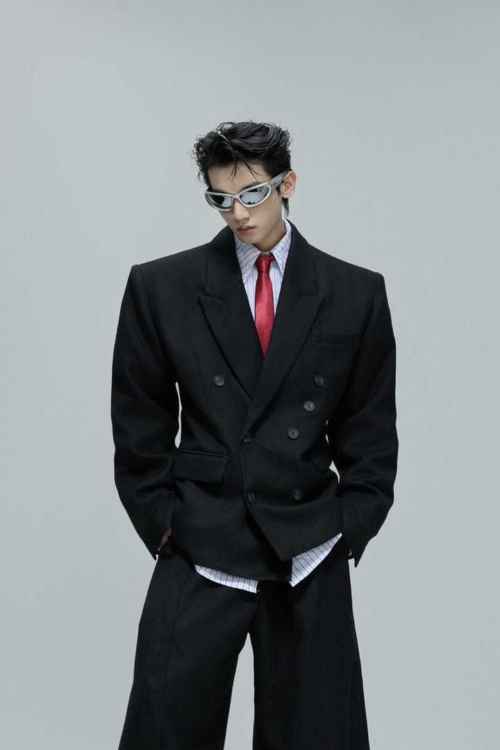 Waffle Textured Pearl Blazer