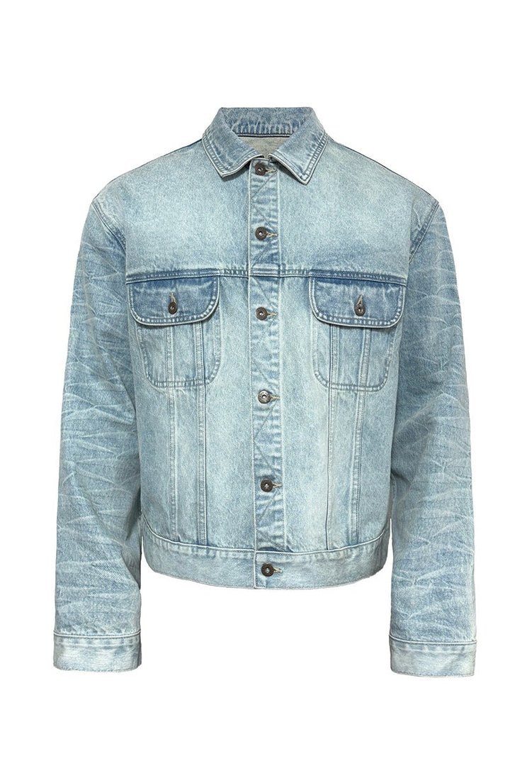 Washed Honeycomb Denim Jacket