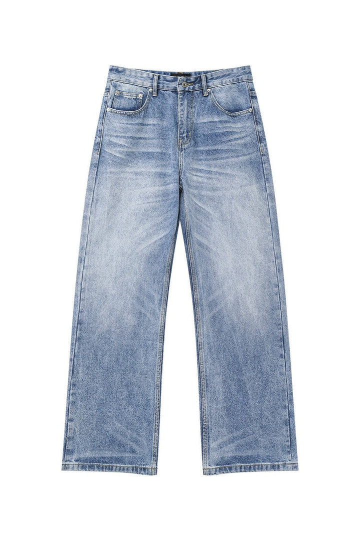 Washed Straight Leg Jeans