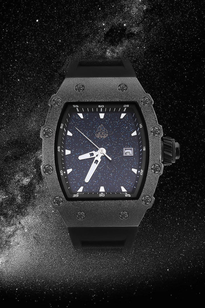 Frosted Gold Barrel Watch