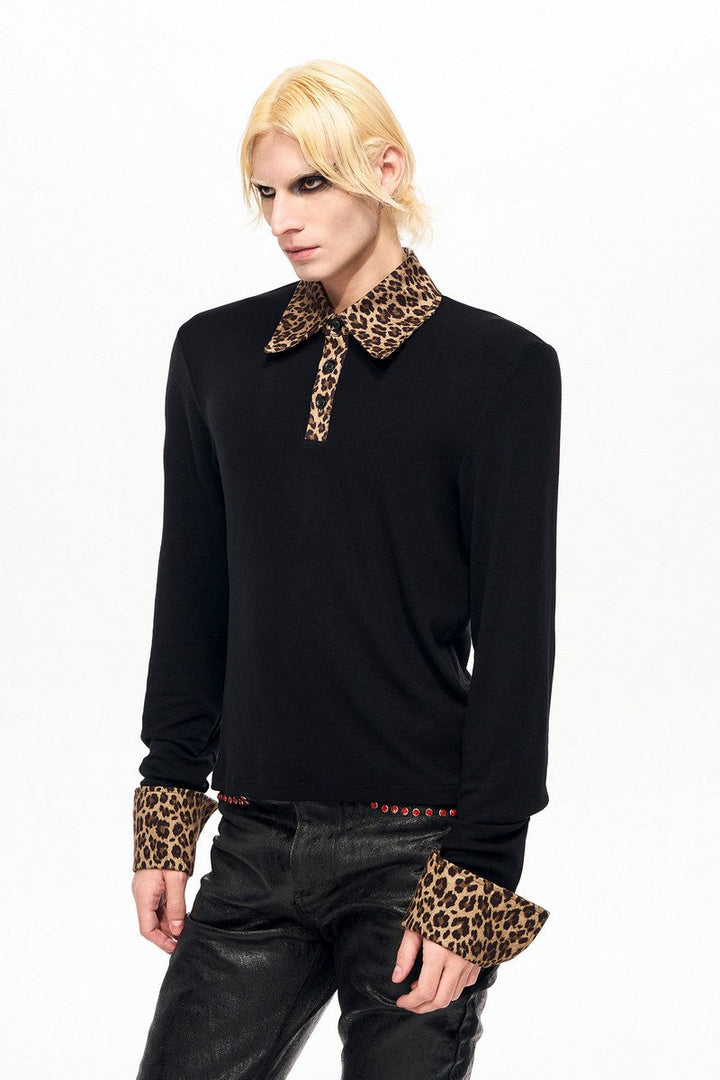 Leopard Print Polo Tee