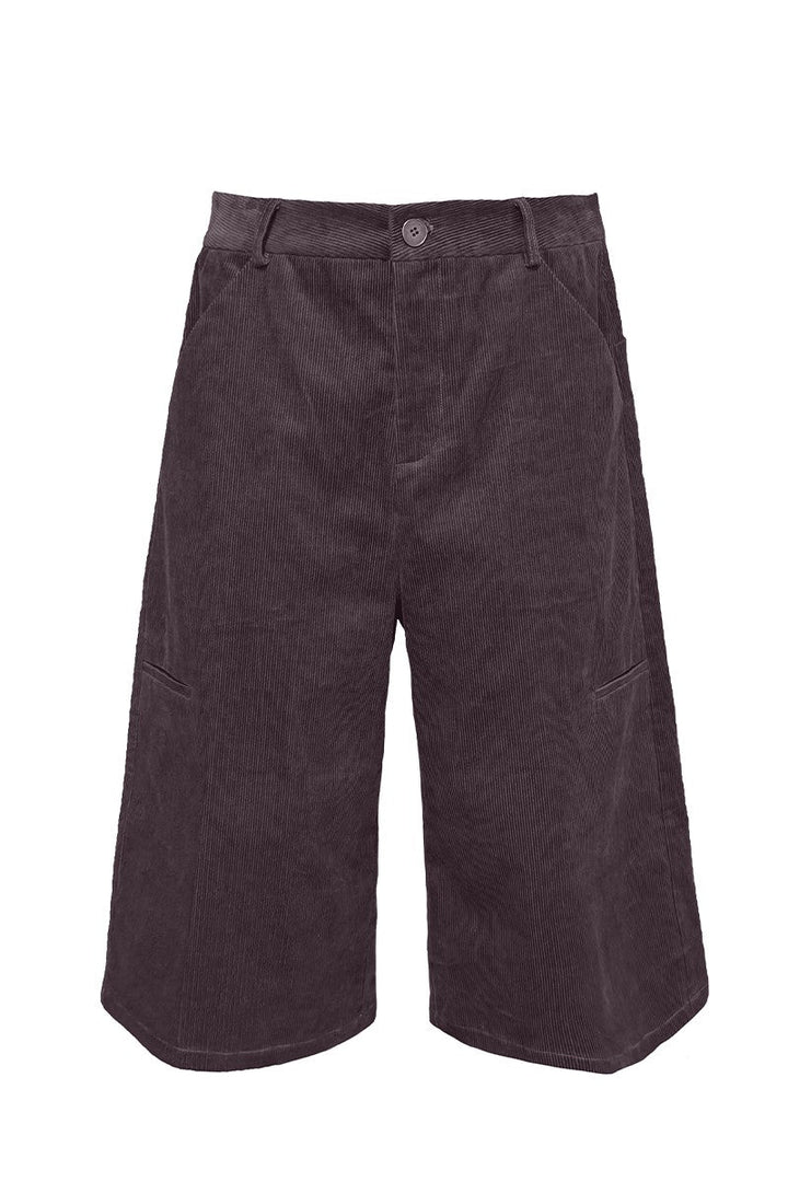 Corduroy Stripe Capri Shorts