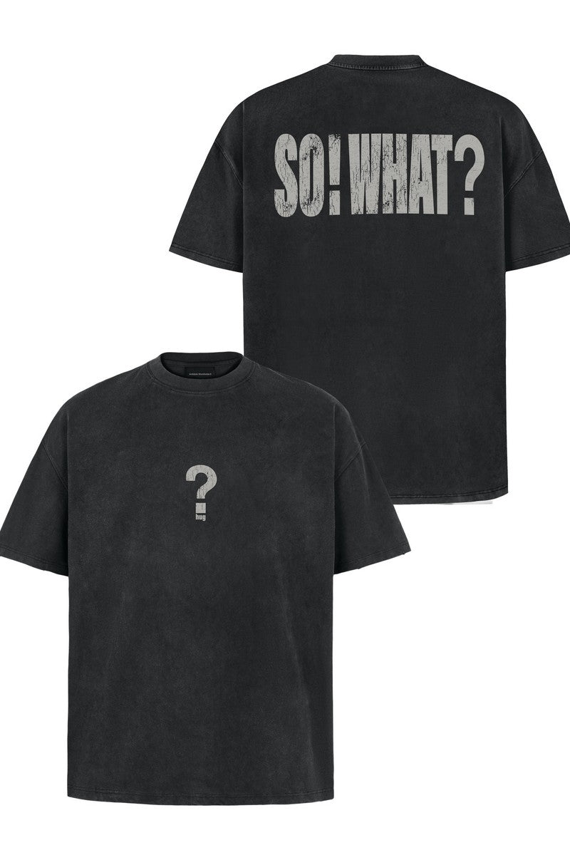Washed Graphic Letter T-Shirt