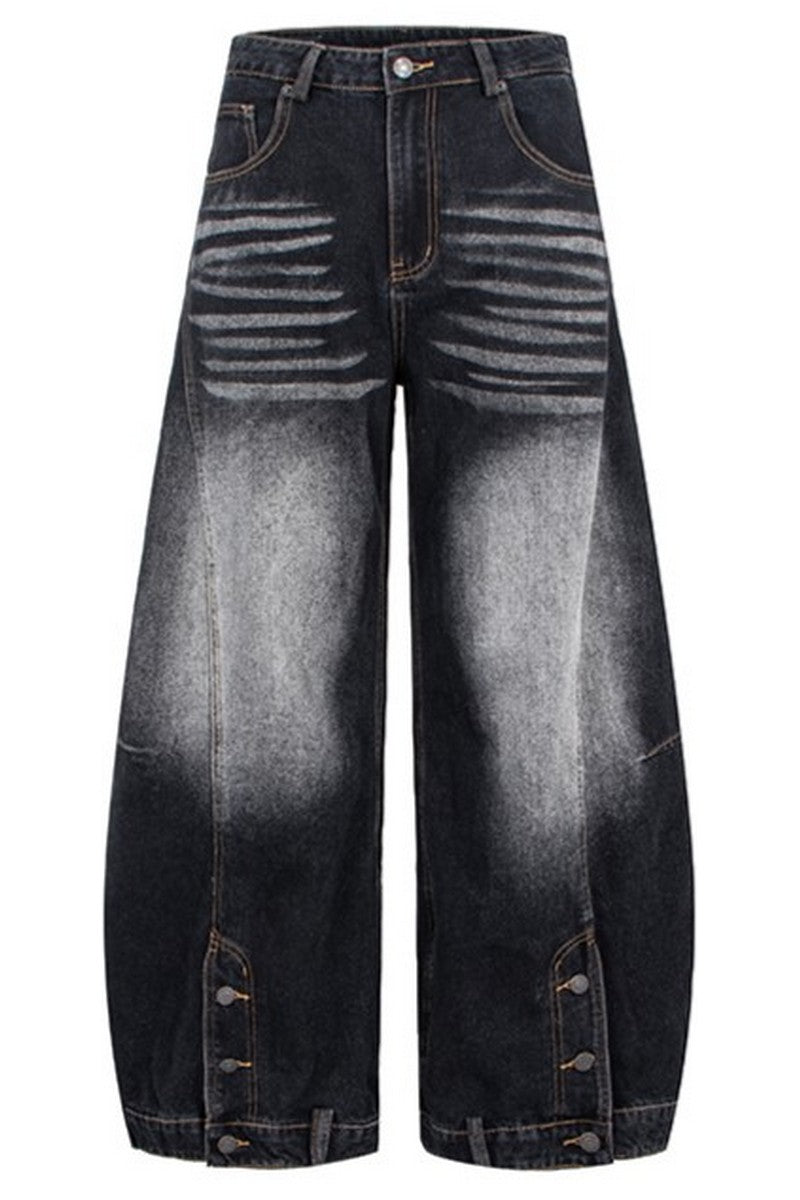 Faded Gray Washed Jeans