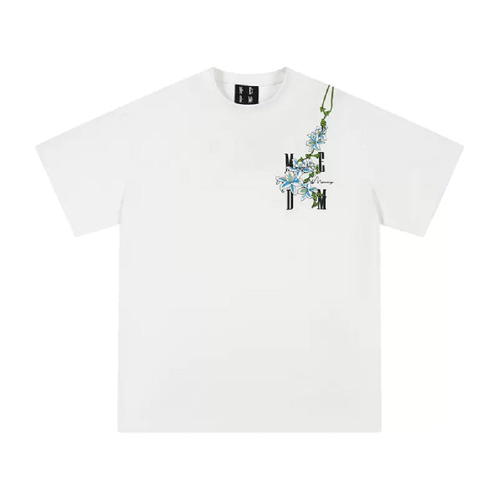 Vine Floral Embroidered Tee