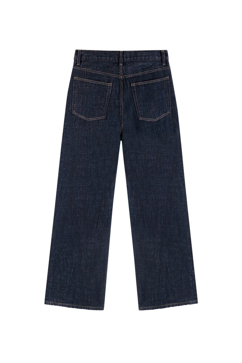 Washed Flared Vintage Raw Jeans