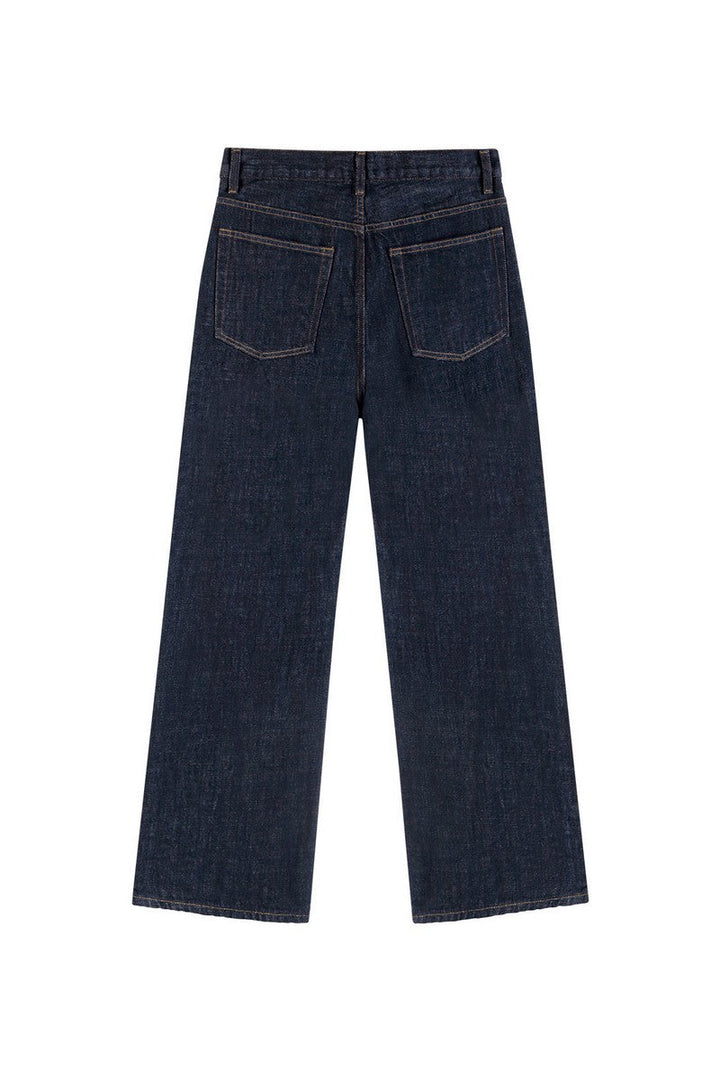 Washed Flared Vintage Raw Jeans