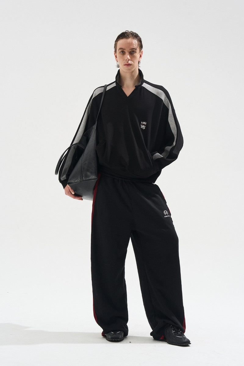 Colorblock Polo Sweatshirt