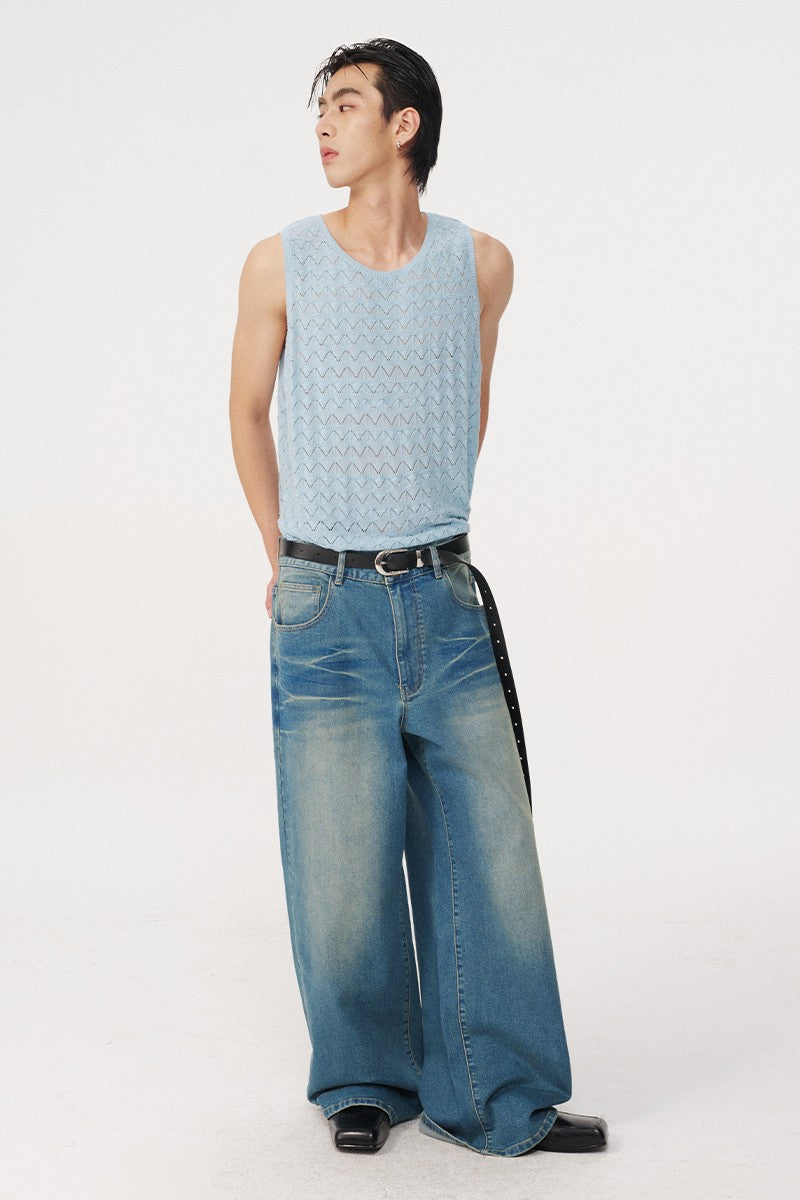 Washed Wide Leg Jeans