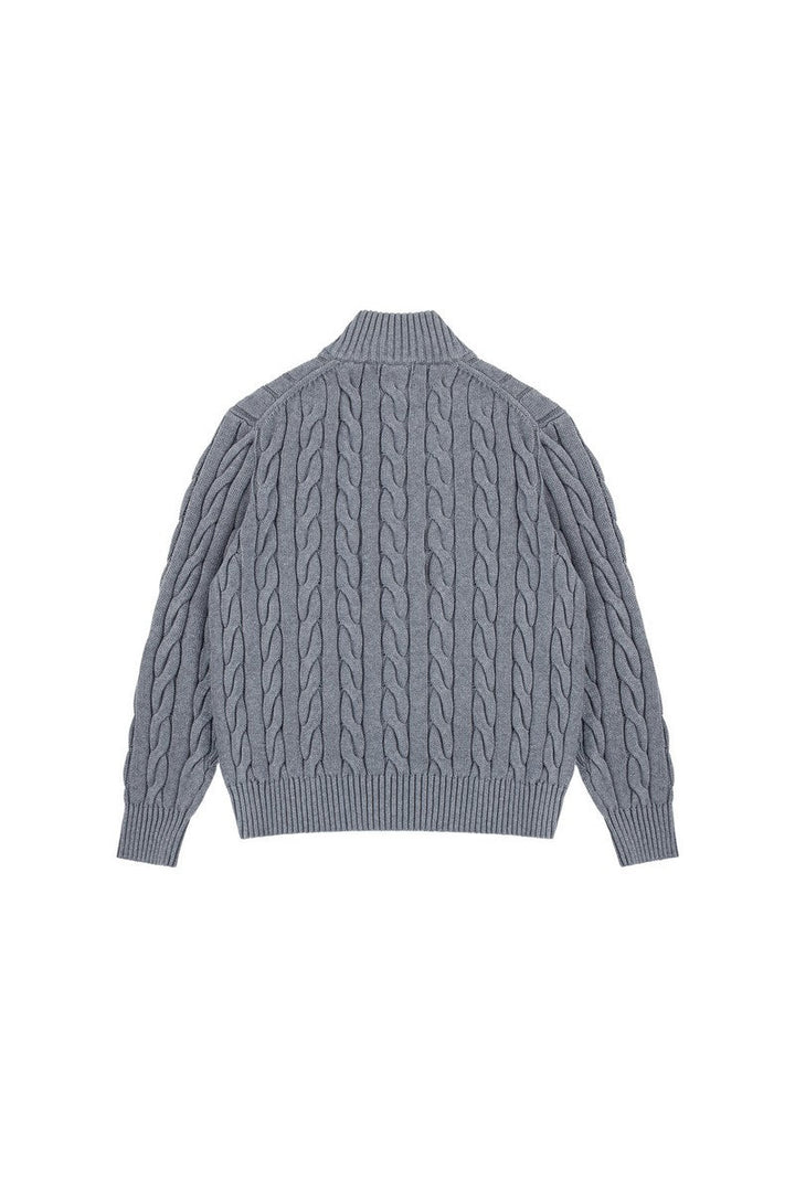 Cable Knit Half Zip Sweater
