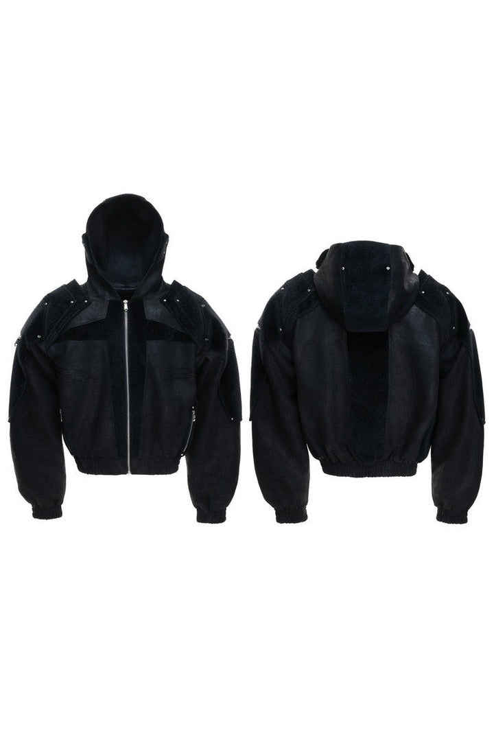 Armor Patchwork Hooded Jacket