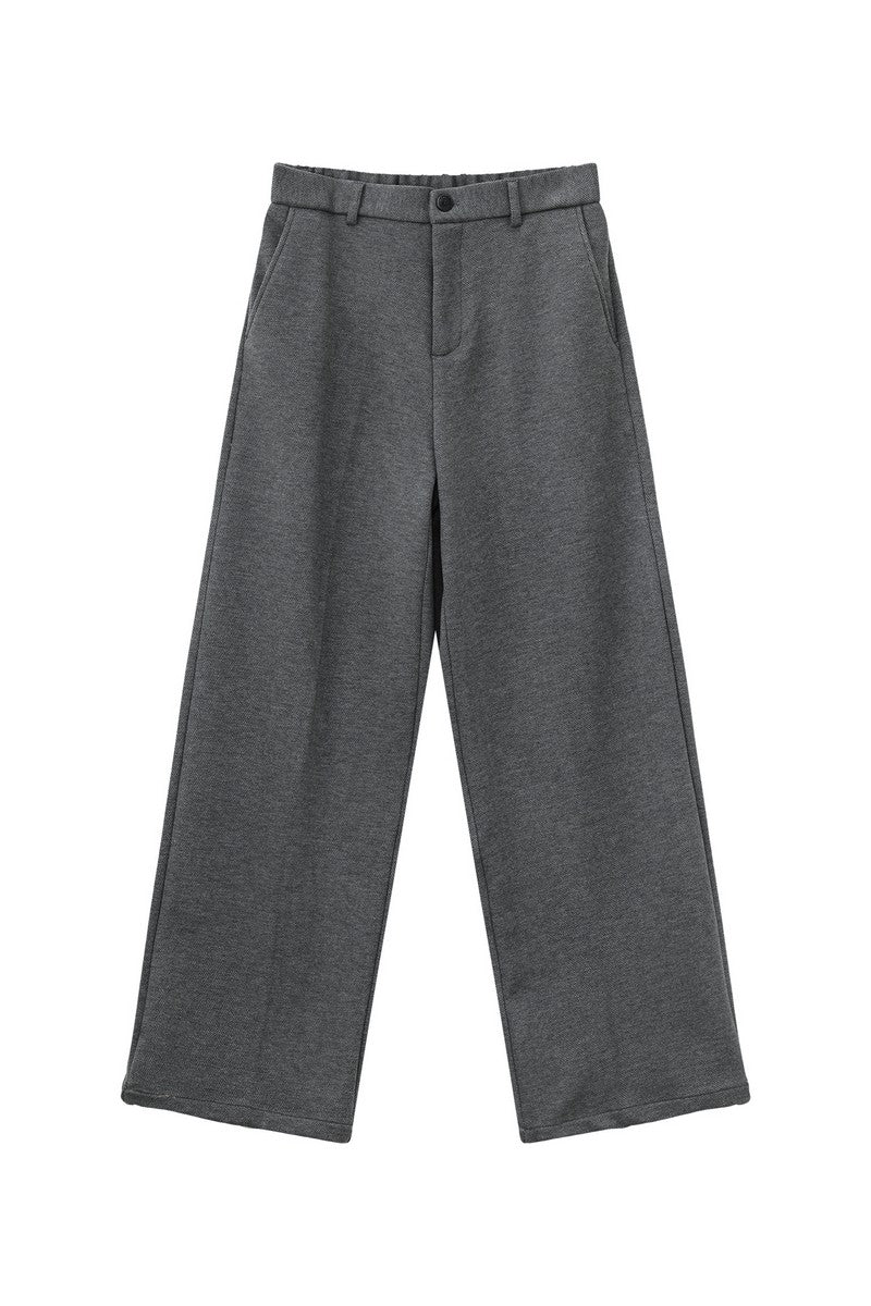 Wool Blend Wide Leg Trousers