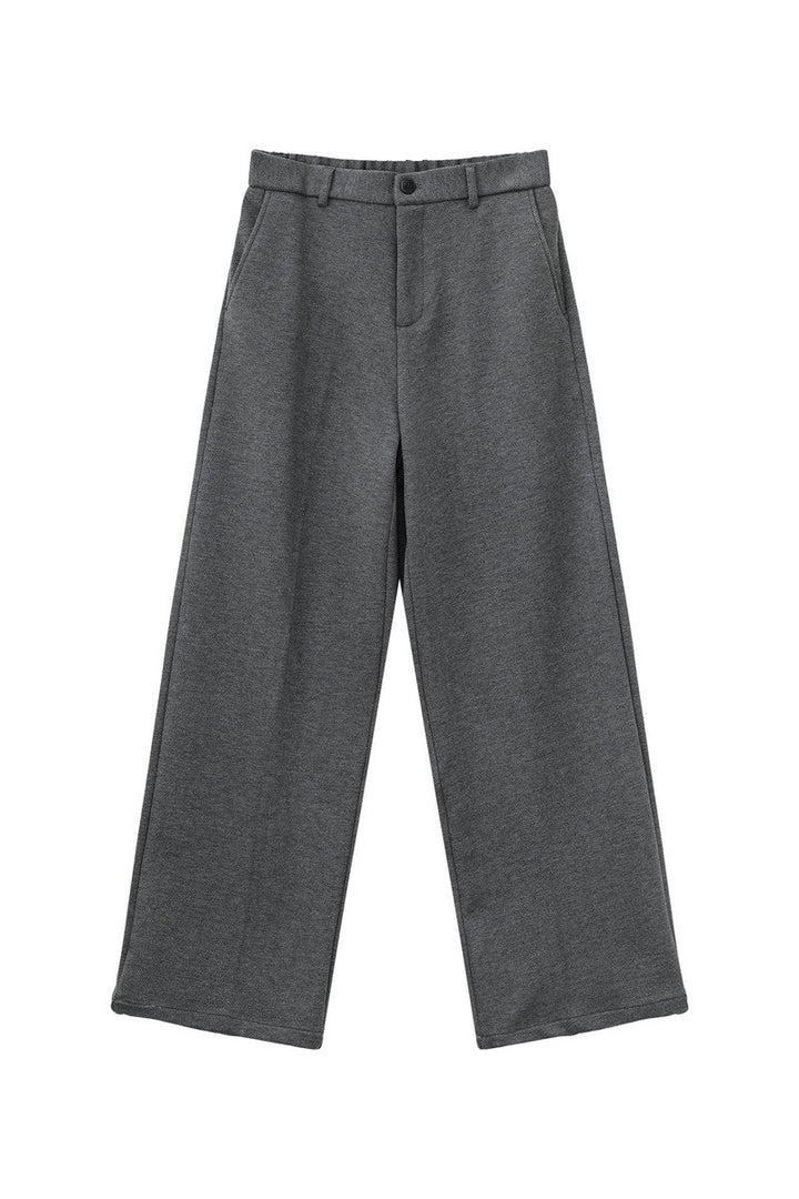 Wool Blend Wide Leg Trousers