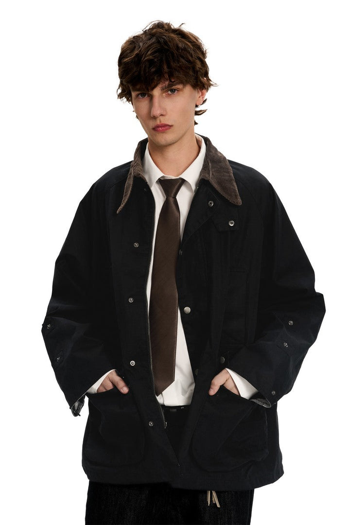 Corduroy Collar Casual Jacket