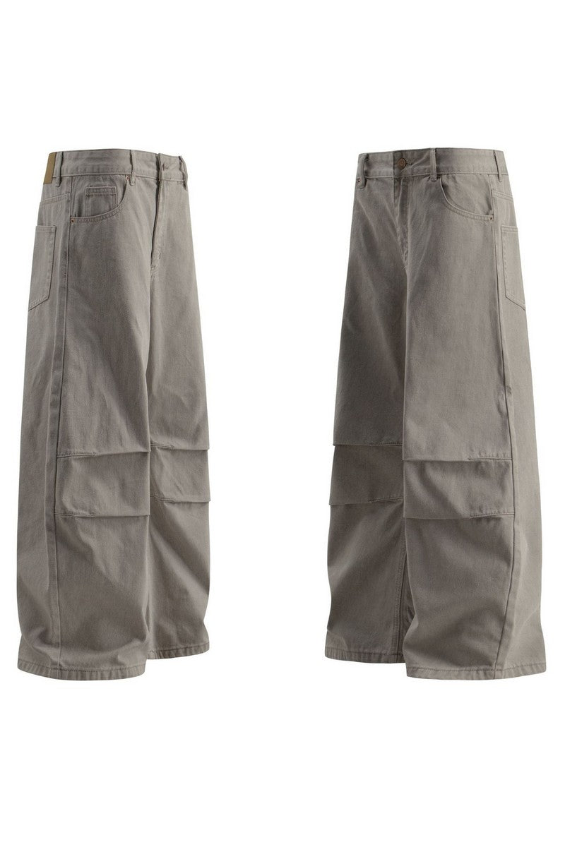 Pleated Blade Work Jeans