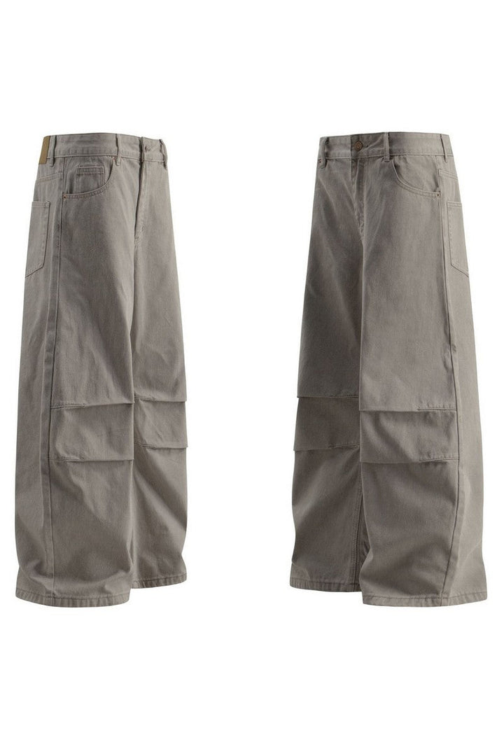 Pleated Blade Work Jeans