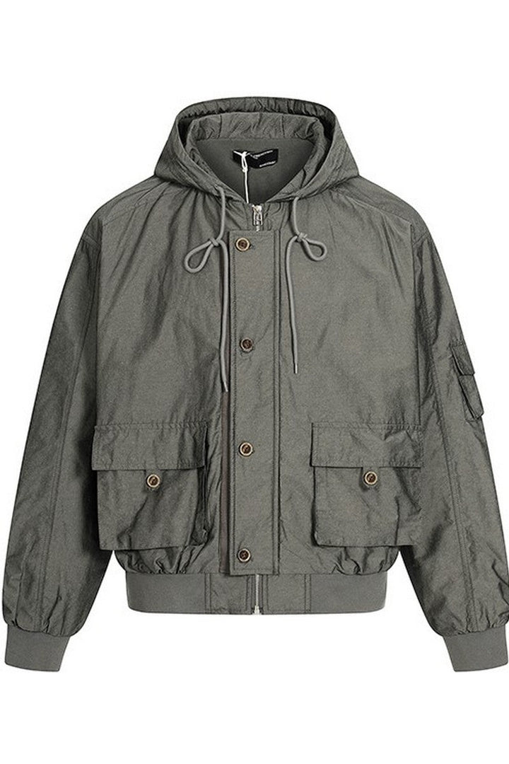 Hooded Utility Work Jacket
