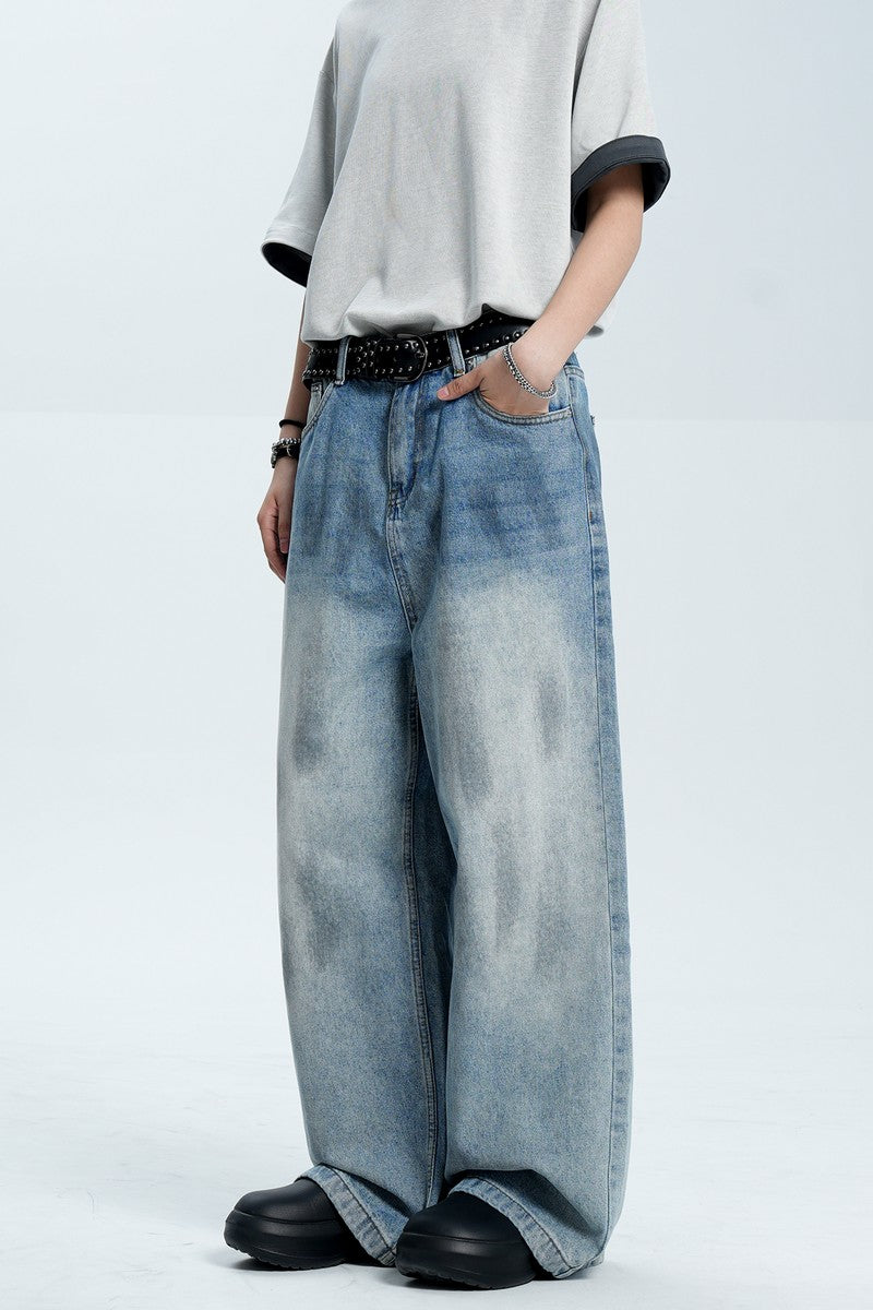 Stained Vintage Straight Jeans