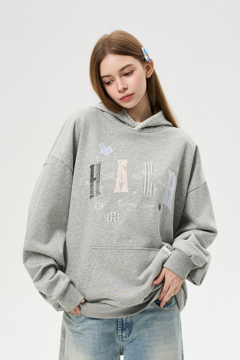 Lace Flower Shell Hoodie