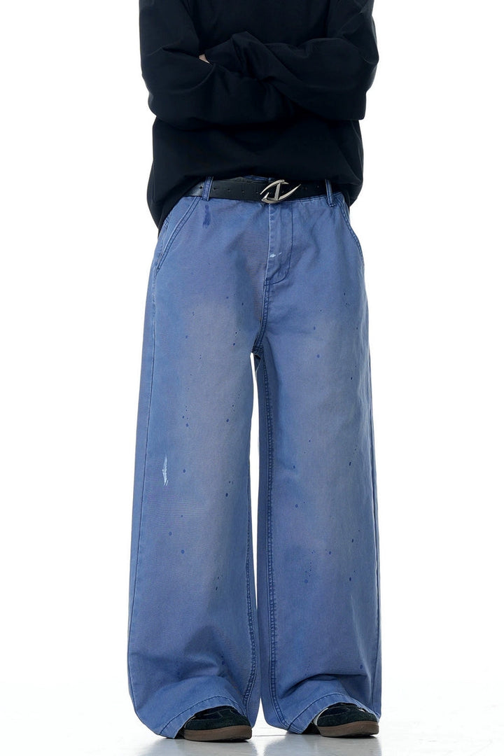Paint Splatter Washed Jeans