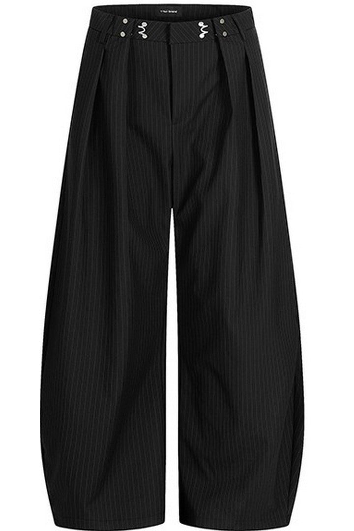 Striped Pleated Dress Pants