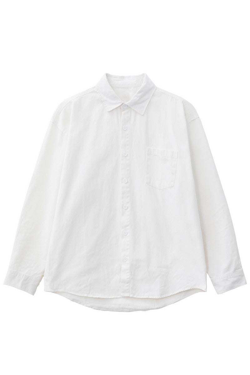 Washed Cotton Minimal Shirt