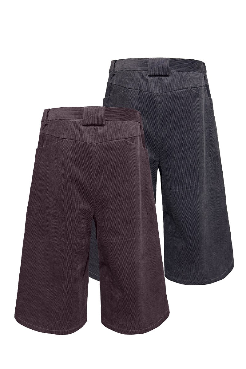 Corduroy Stripe Capri Shorts