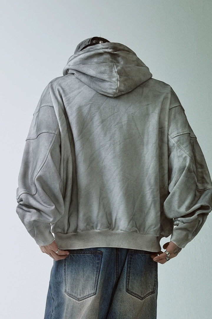 Oversized Distressed Hoodie