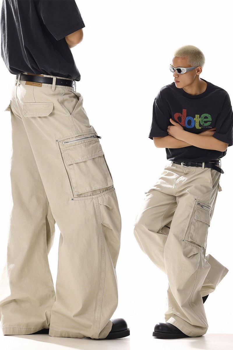 Grey Deconstructed Cargo Pants