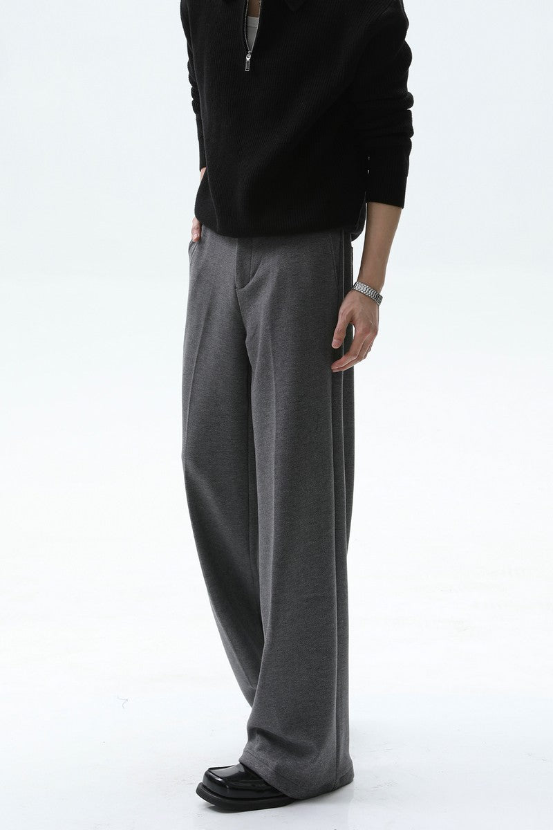 Wool Blend Wide Leg Trousers