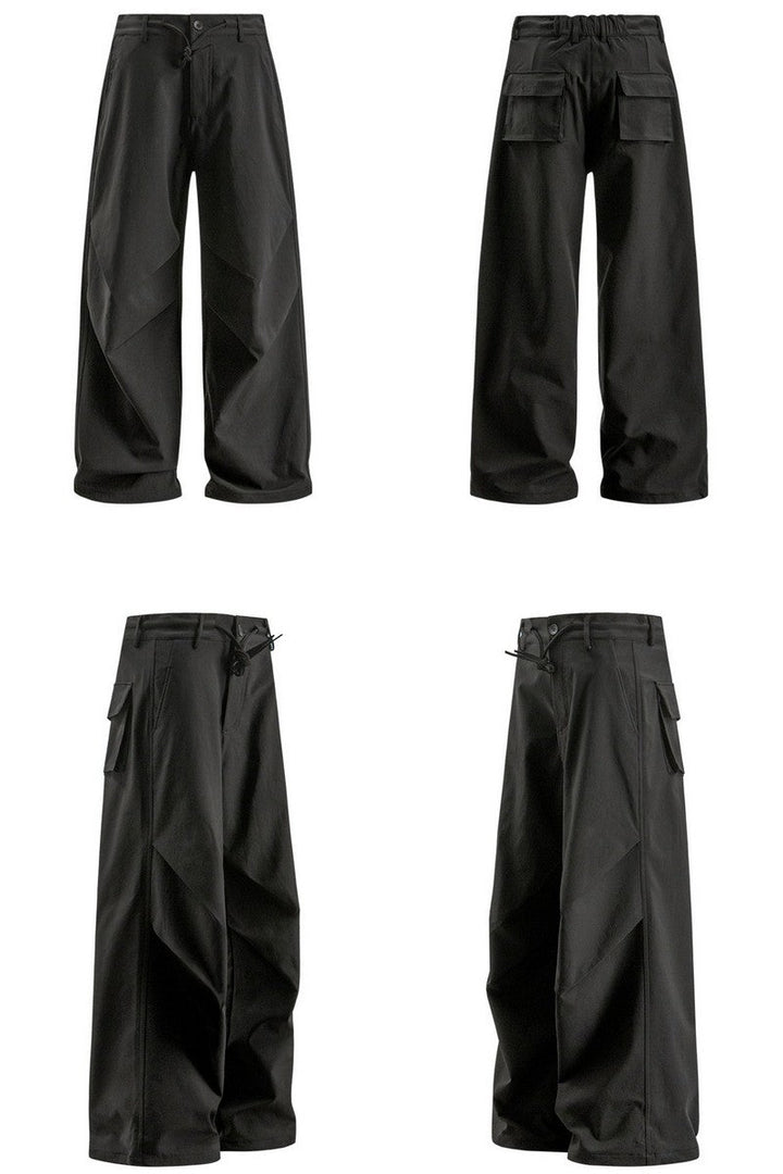Wrinkled Paratrooper Cargo Pants