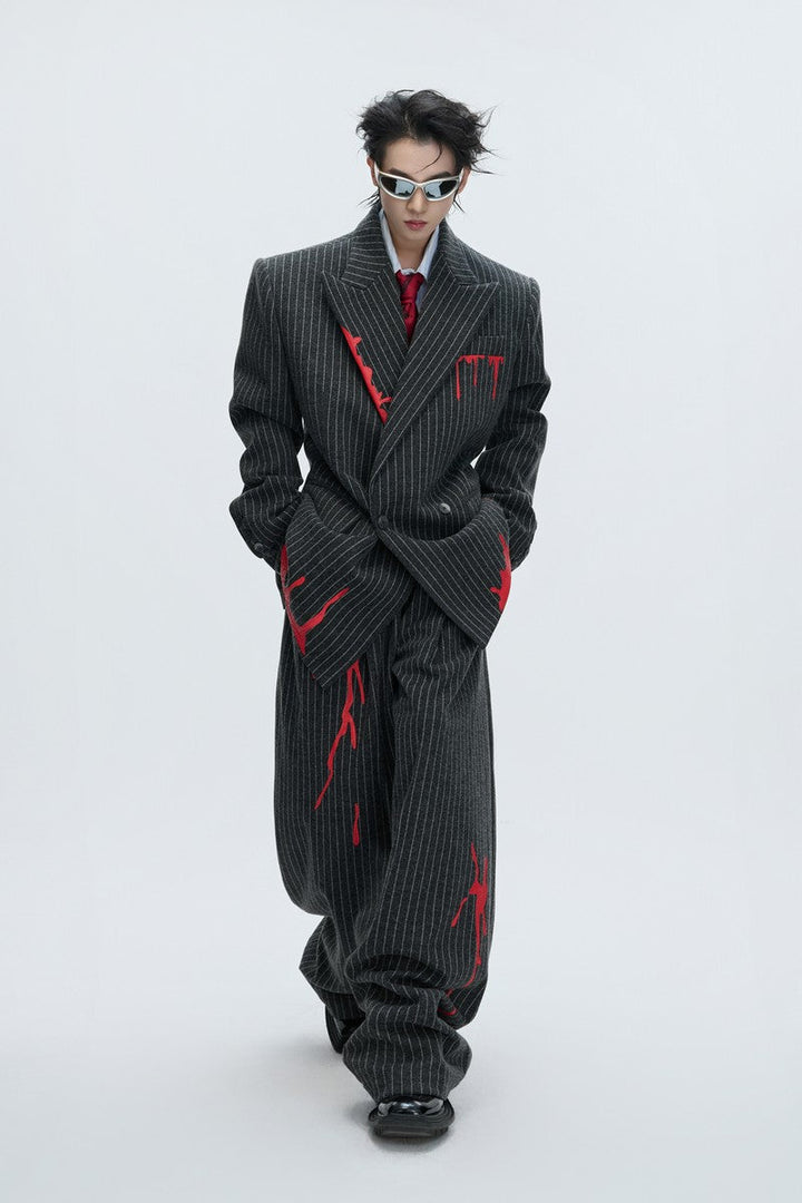 Vintage Stripe Wool Blazer