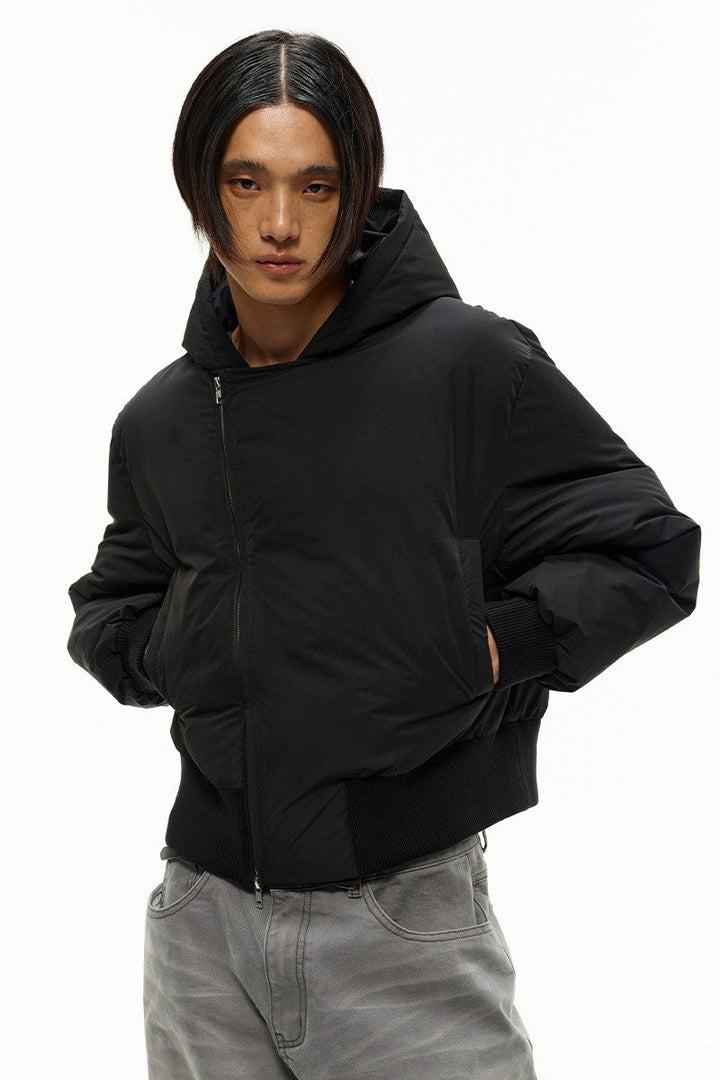 Asymmetrical Placket Puffer Jacket