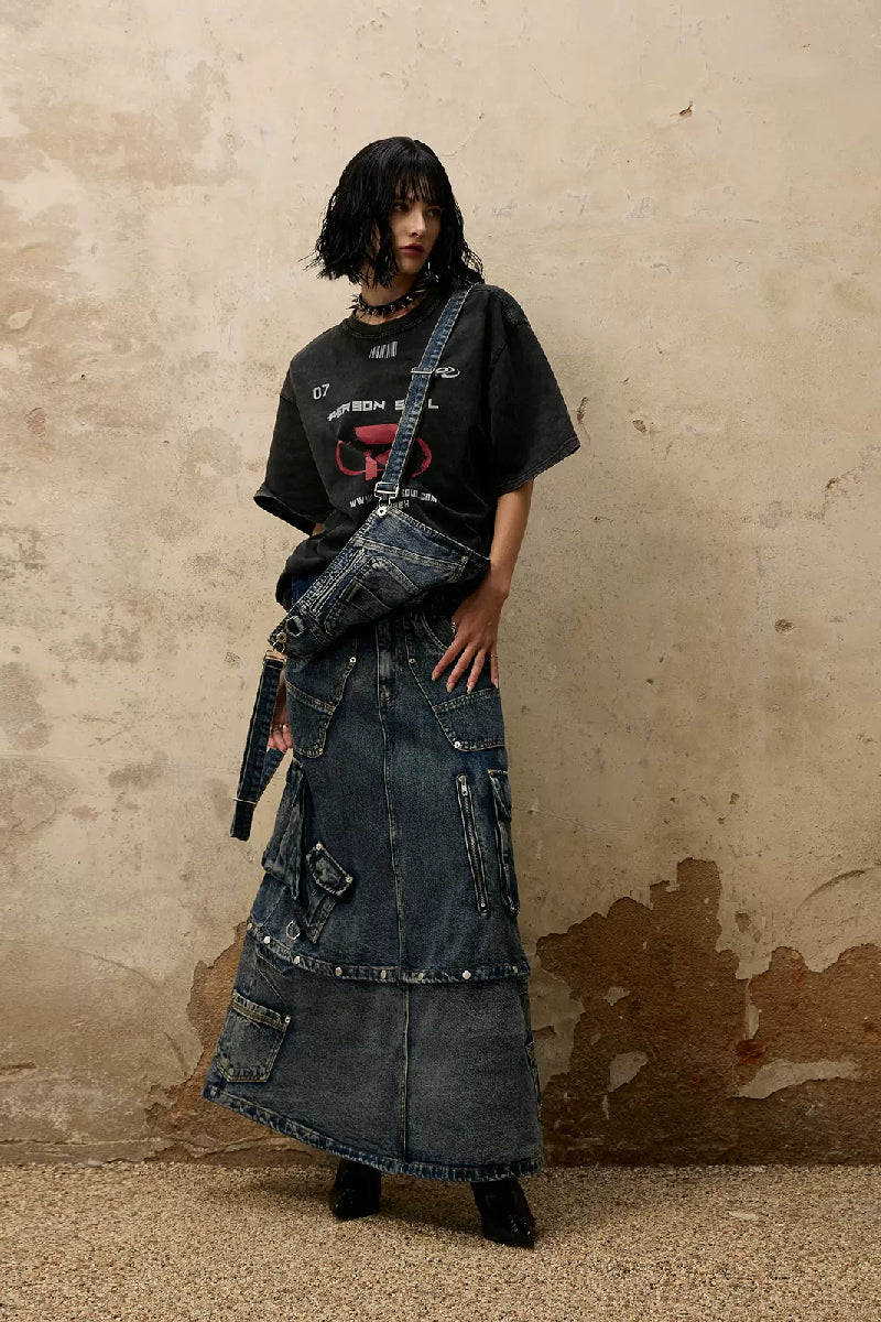 Convertible Denim Skirt