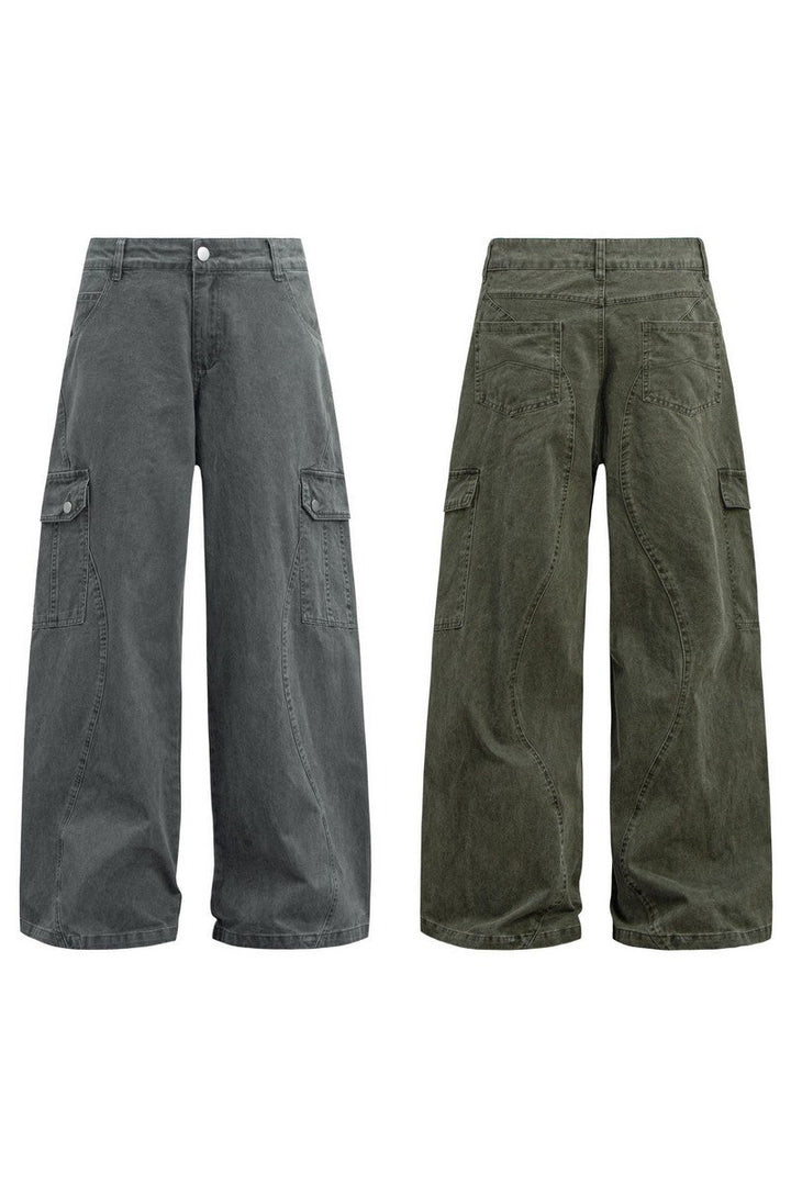 Multi Pocket Straight Work Pants