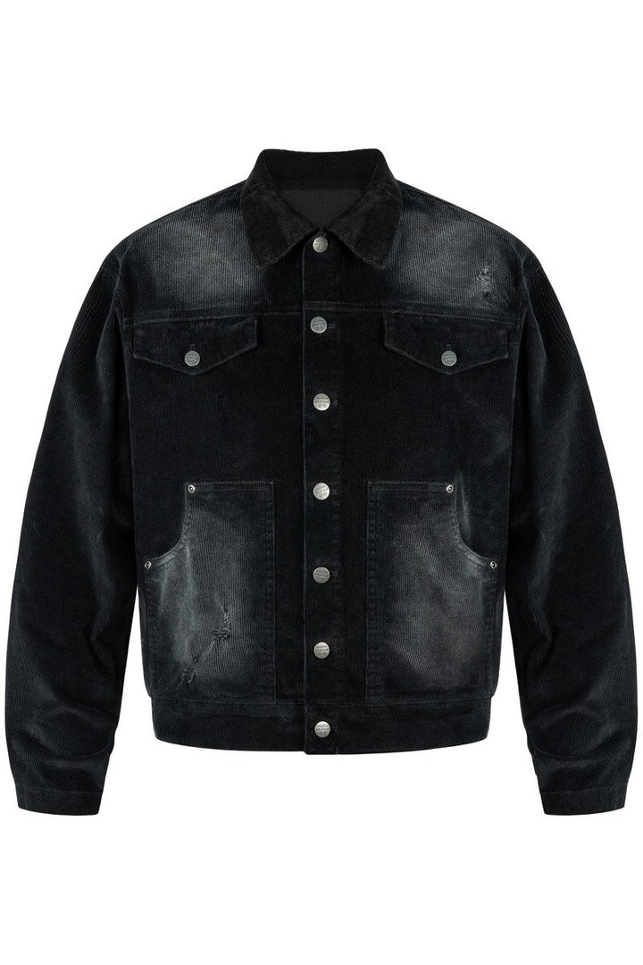 Distressed Corduroy Work Jacket