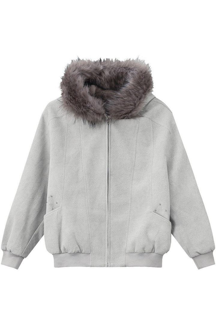 Faux Fur Hooded Puffer Jacket
