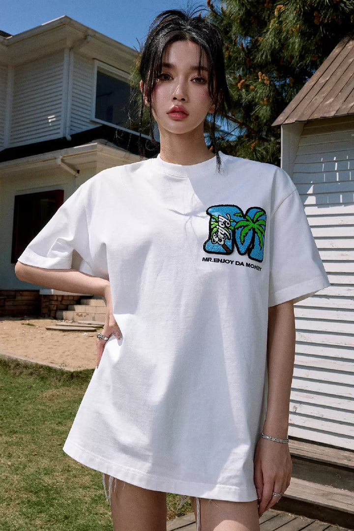 Palm Tree Toothbrush Patch T-Shirt