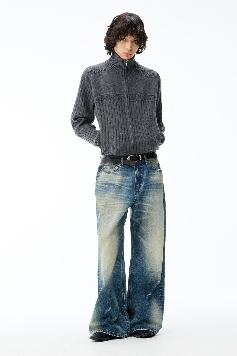 Heavyweight Ribbed Knit Sweater