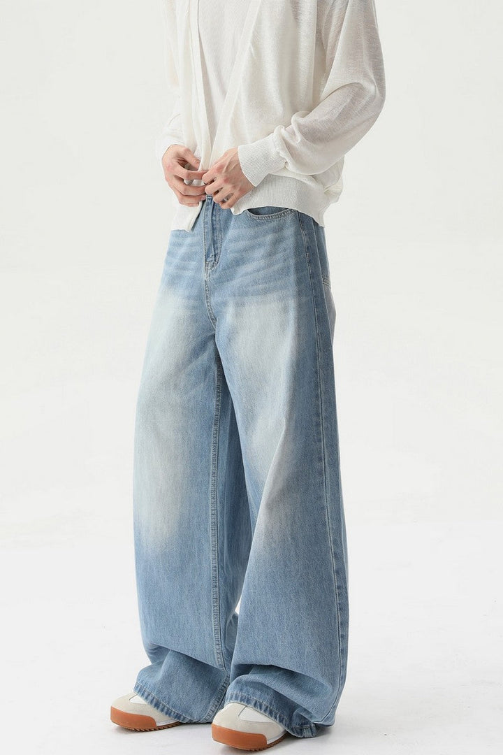 Washed Vintage Straight Leg Jeans