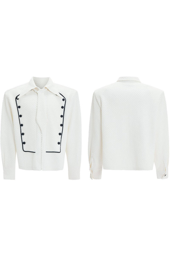 Double Breasted Woven Shirt Jacket