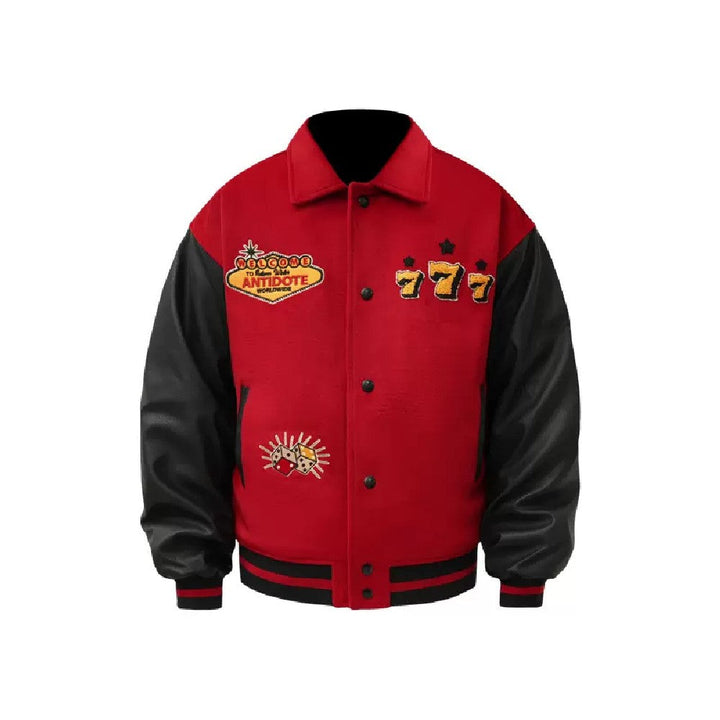 Embroidered Slots Varsity Jacket