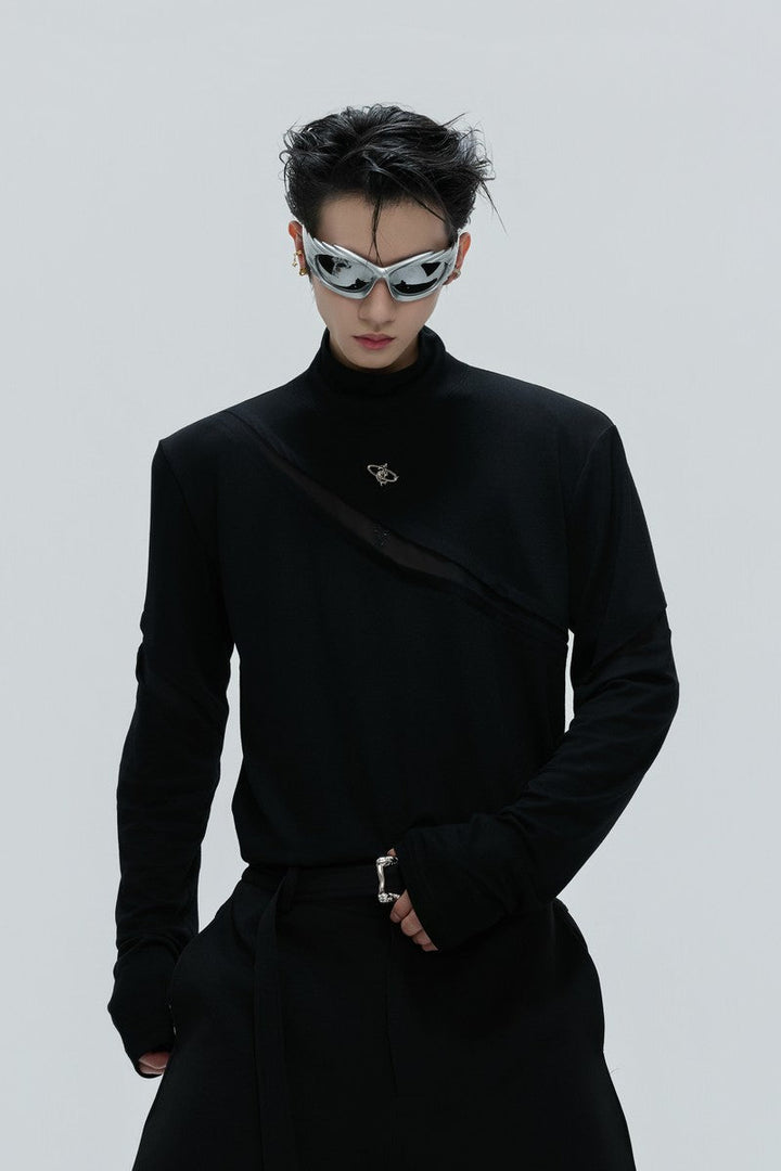 Deconstructed Turtleneck Base Tee