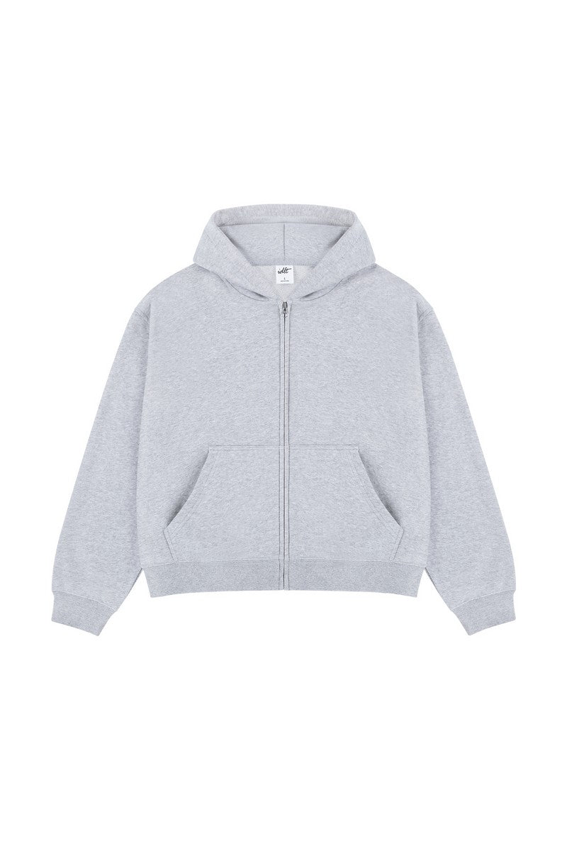 Boxy Heavyweight Zip-Up Hoodie