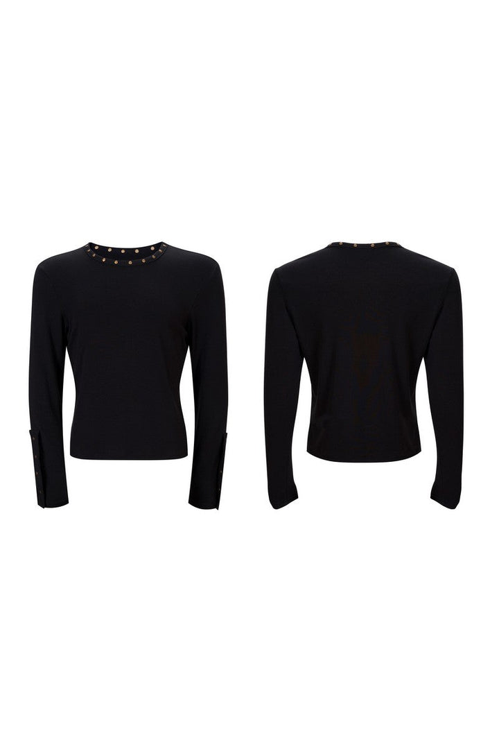 Studded Long Sleeve Layering Tee