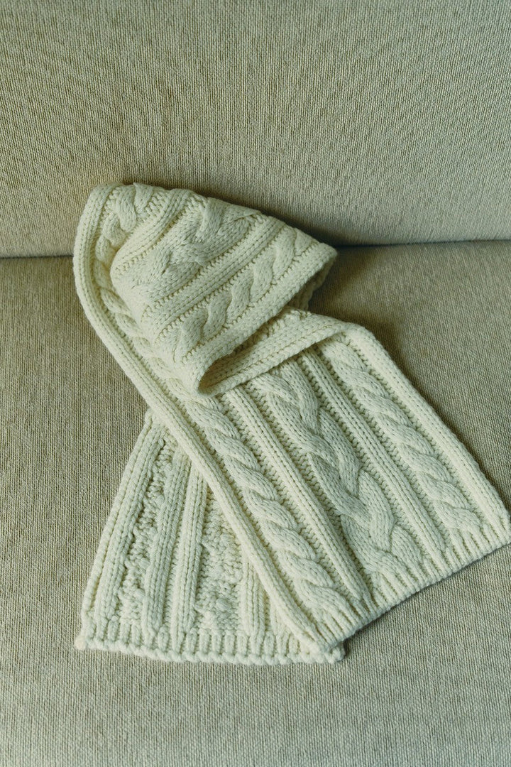 Merino Cable Knit Scarf
