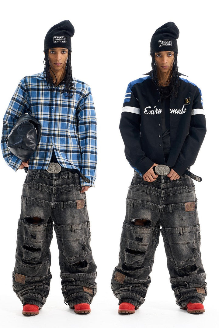 Reversible Plaid Overshirt Jacket