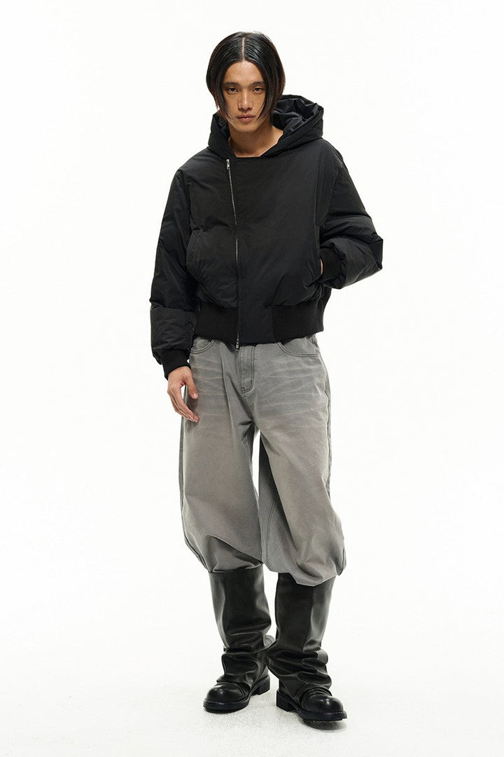 Asymmetrical Placket Puffer Jacket