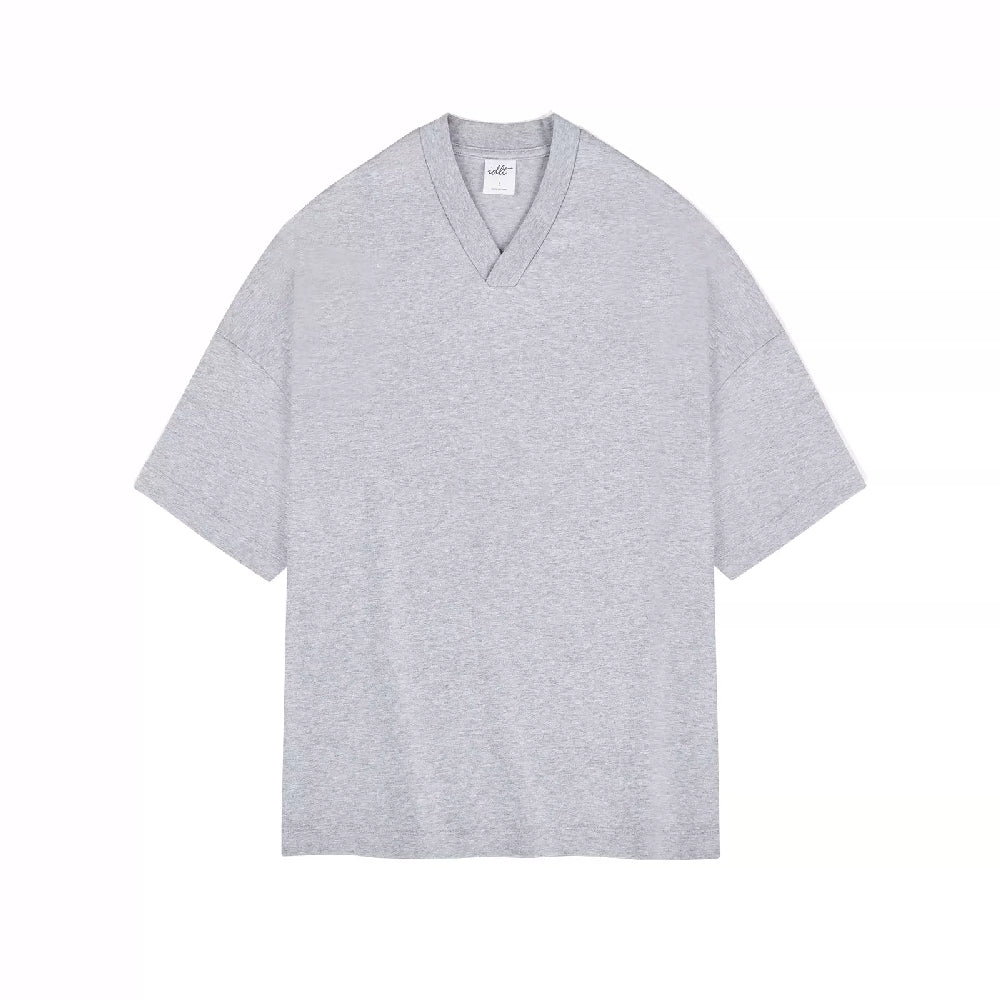 Oversized Heavy Cotton V-Neck Tee